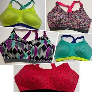 Lot 5 Victoria's Secret VSX Lightweight Sports Bra 36DD Wire Free Crossback